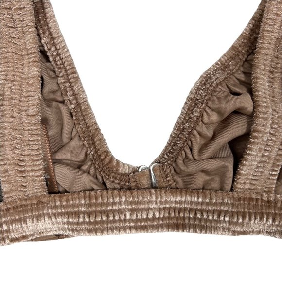 SKIMS Velvet Stretch Plunge Bra Sienna Small - Picture 6 of 12